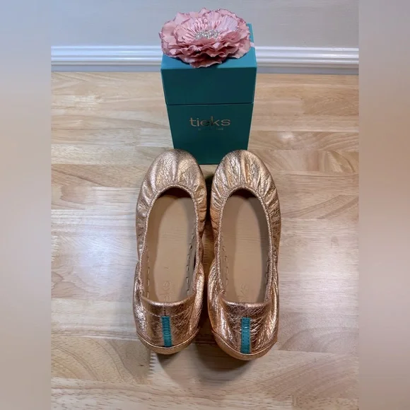 Tieks Rose Gold Glam with all Accessories EUC size 7 - Picture 3 of 10